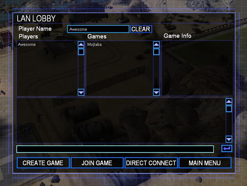 بخش LAN Lobby در بازی